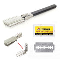 Japanese Double-Edge Razor Comb with 10 Platinum Coated Blades for Precise Hair Styling