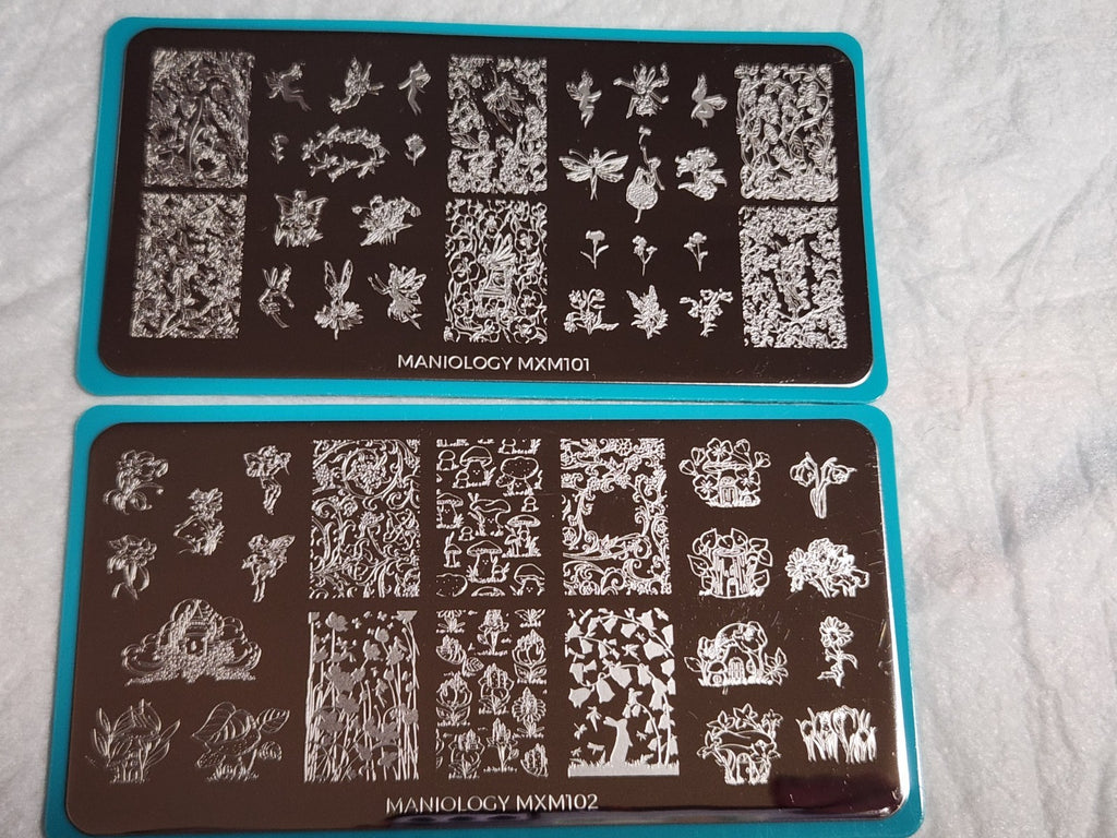 Maniology Nail Stamping Plate Set MXM101 & MXM102 - Nail Art Tools