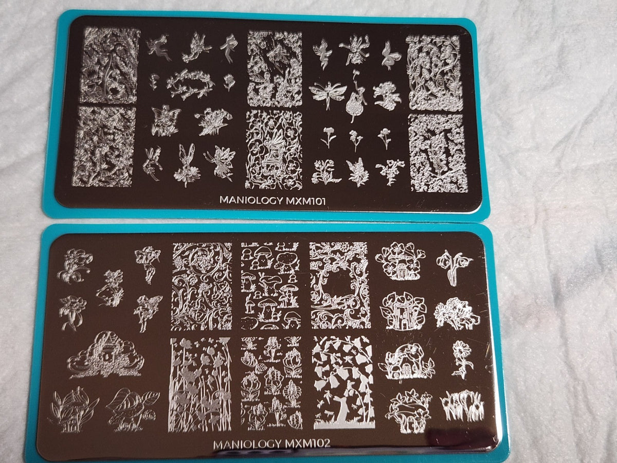 Maniology Nail Stamping Plate Set MXM101 & MXM102 - Nail Art Tools