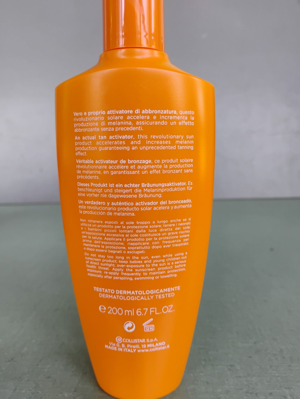 Collistar Super Tanning Treatment SPF6 200ml - Deep Hydration & Skin Preparation