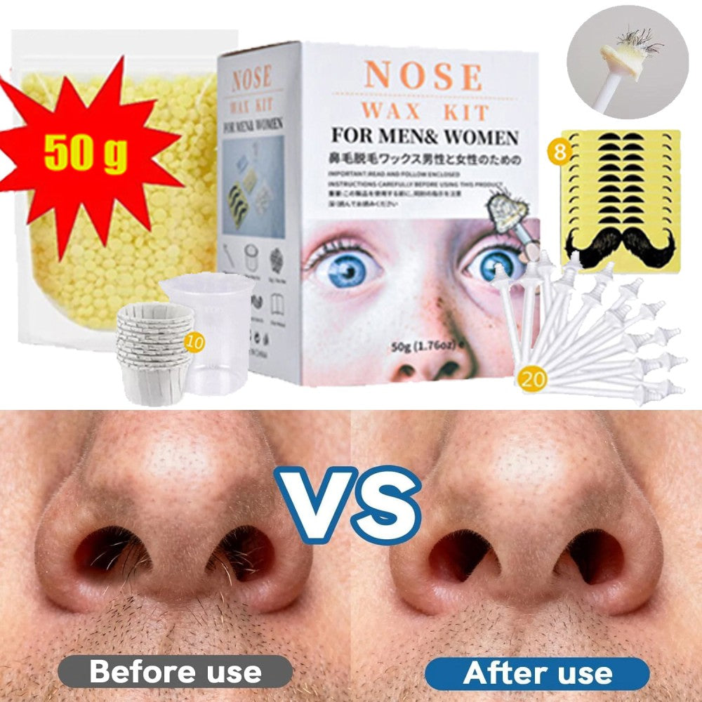 Nose Hair Waxing Kit for Men and Women - Painless Hair Removal Set