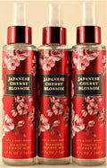 Bath & Body Works Japanese Cherry Blossom Diamond Shimmer Body Mist Set - 3 Bottles