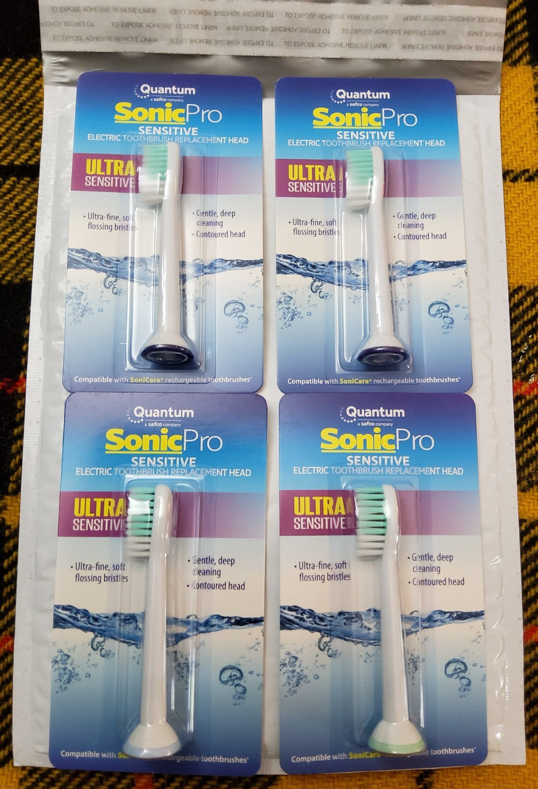 Sensitive Gum Care Replacement Brush Heads for Sonicare Electric Toothbrushes - Pack of 4