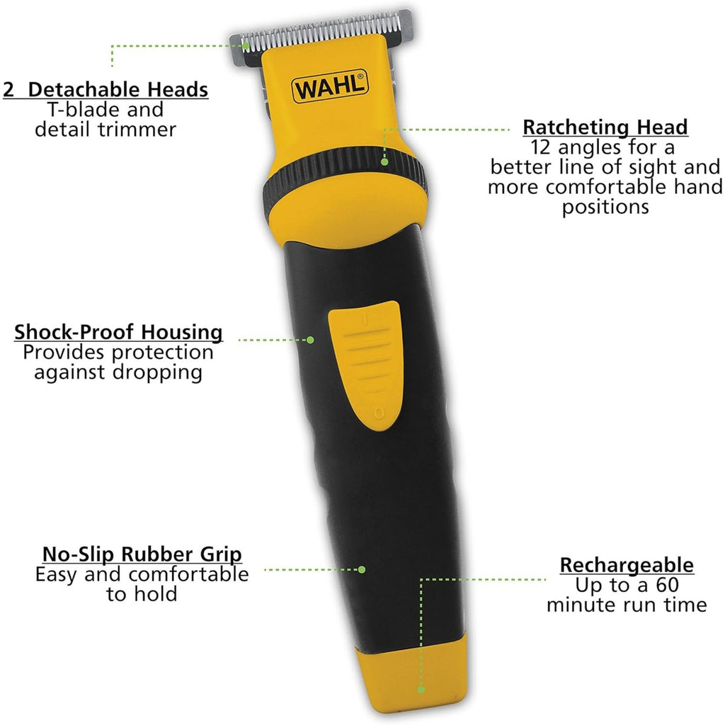 Rechargeable Beard Trimmer Kit with Multiple Attachments and Guide Combs