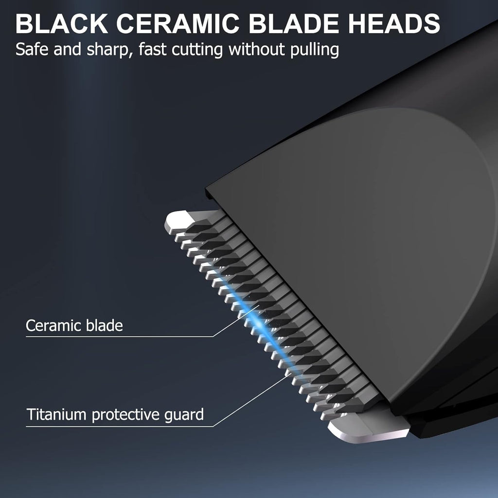 Rechargeable Waterproof Hair and Body Groomer Trimmer Kit with Nose & Replacement Blades