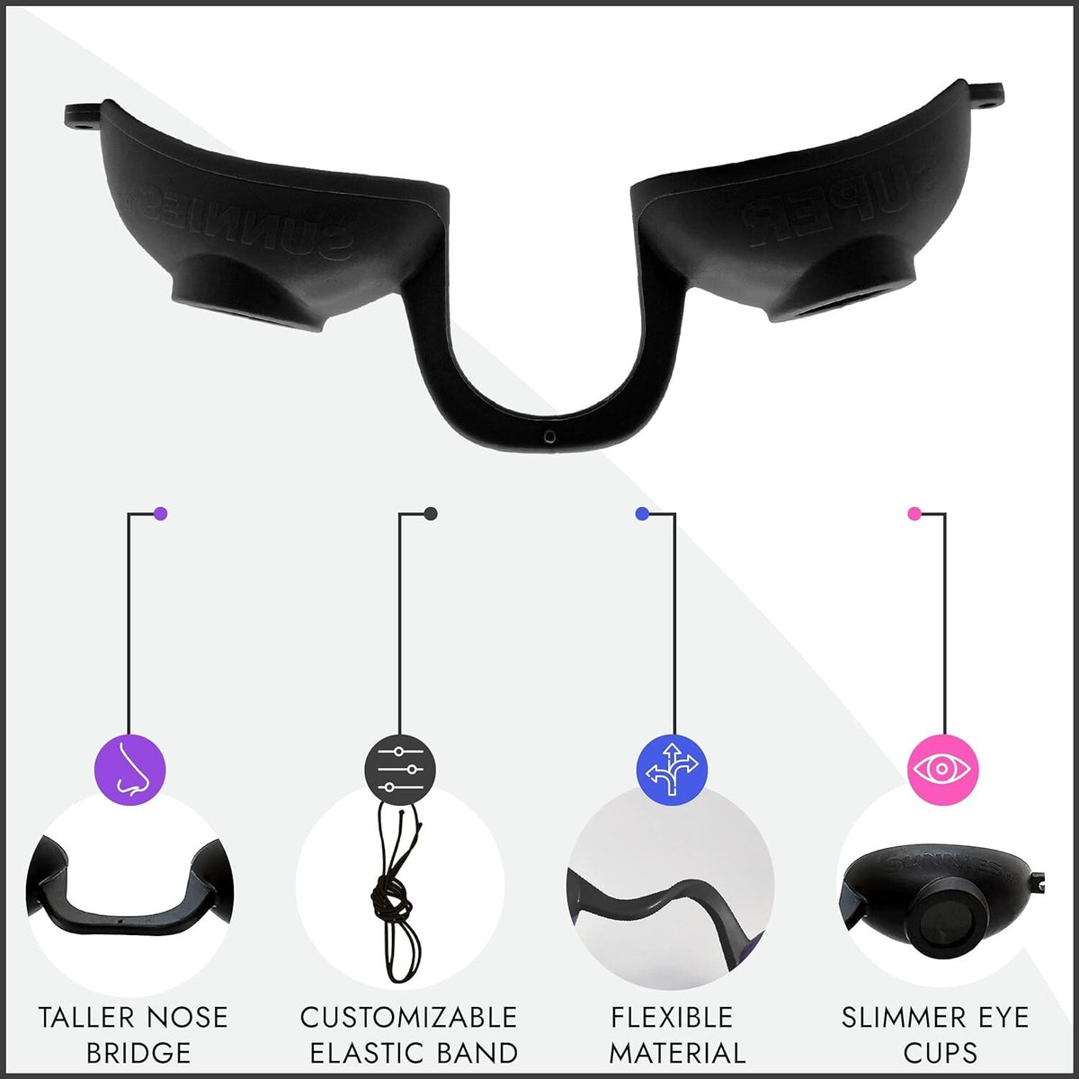 UV Eye Protection Goggles for Tanning Beds - FDA Compliant, Adjustable Fit