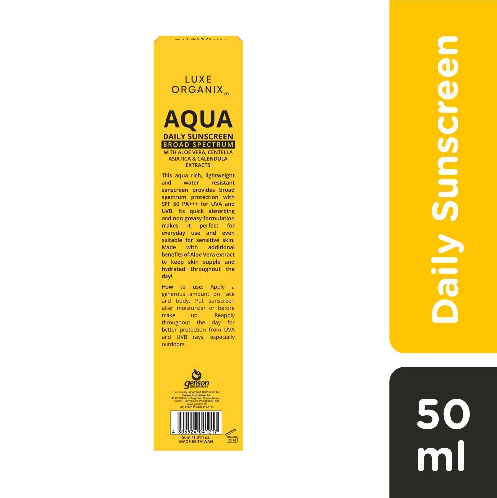 SPF 50+ PA+++ Sunscreen Lotion for Sensitive Skin - Water-Resistant, Non-Greasy, 50ml