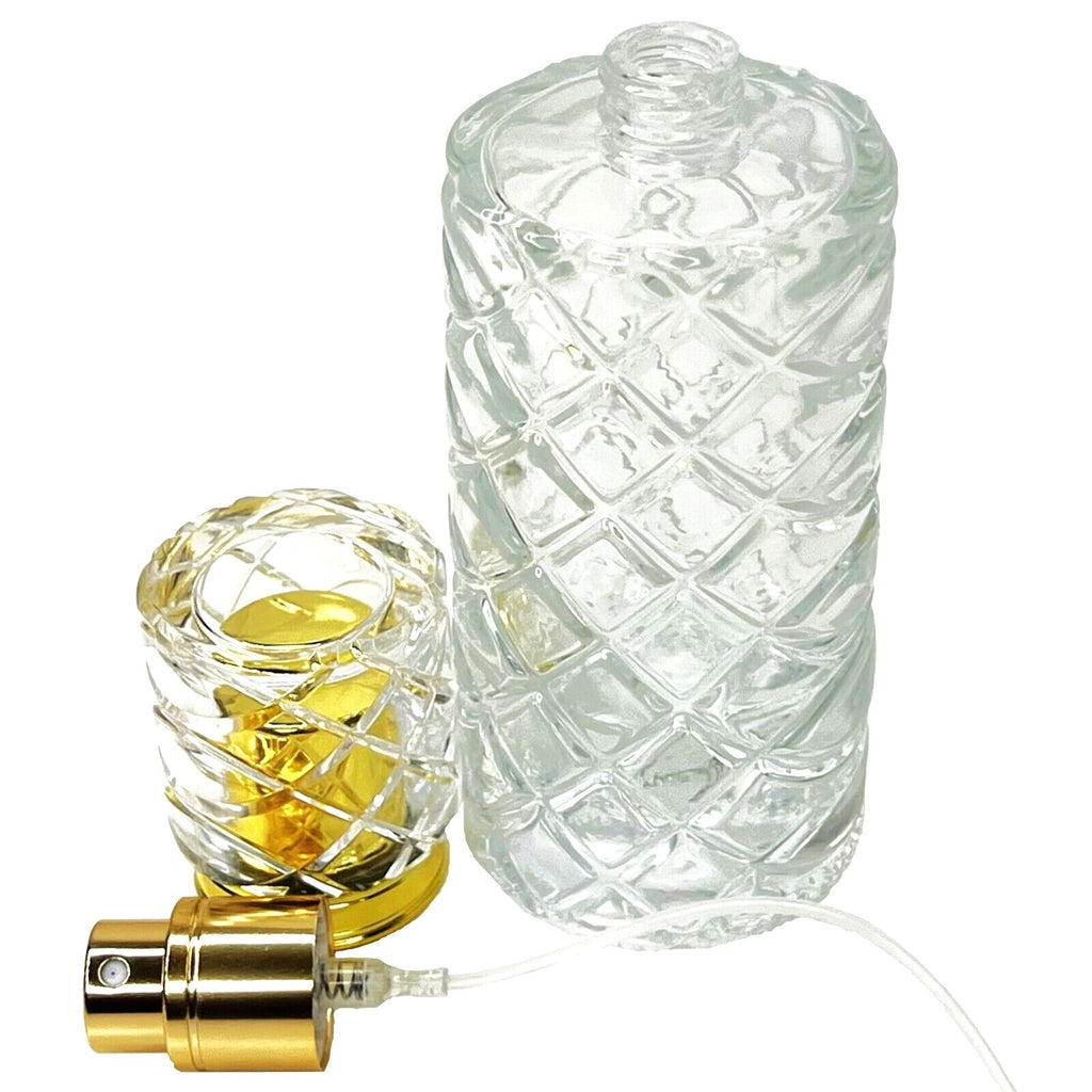 50ml Thick Glass Perfume Spray Bottle with Unique Ichthys Design