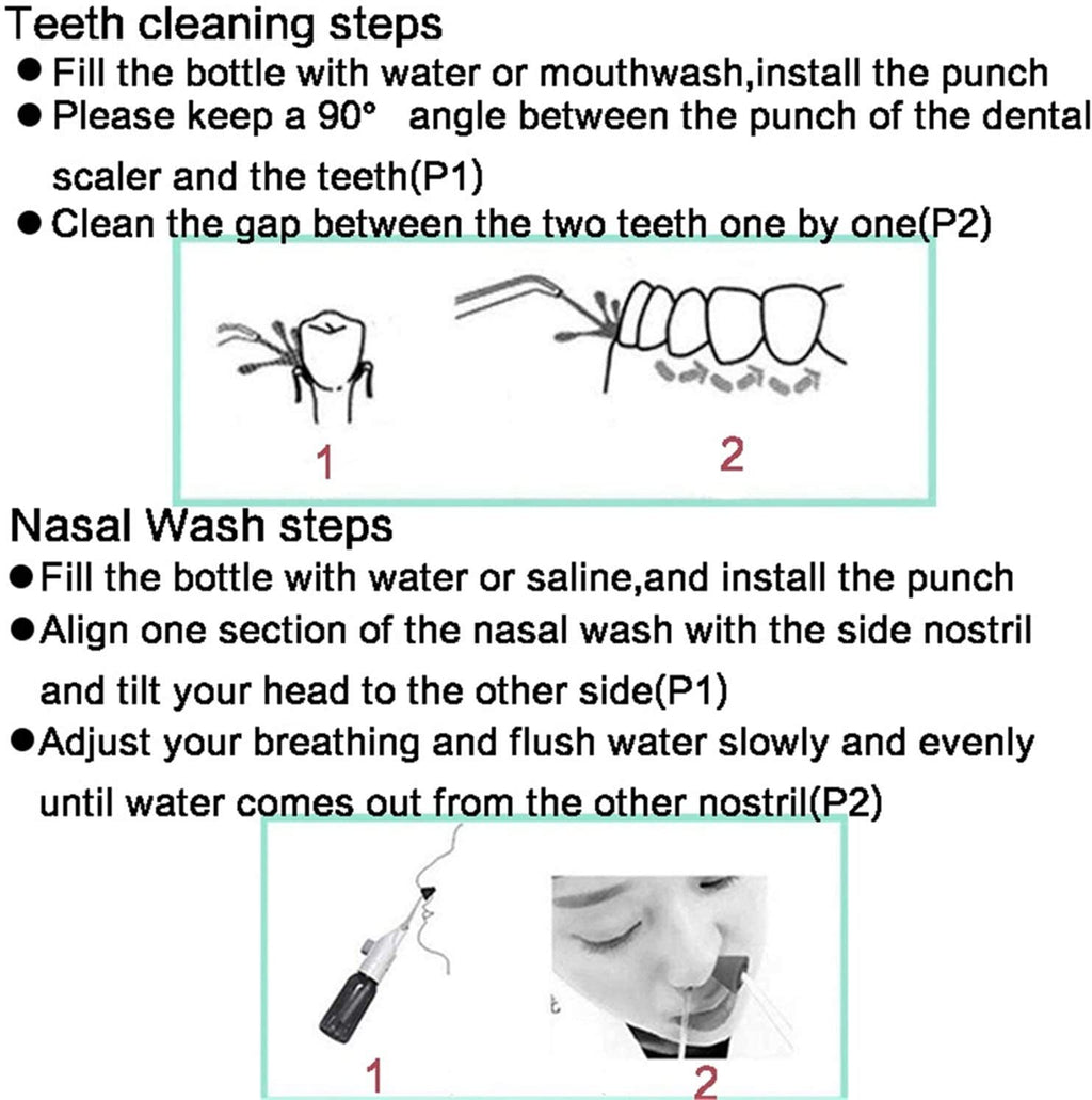 Portable Dental Water Flosser Jet - Cordless Teeth Cleaner for Gum & Debris Removal