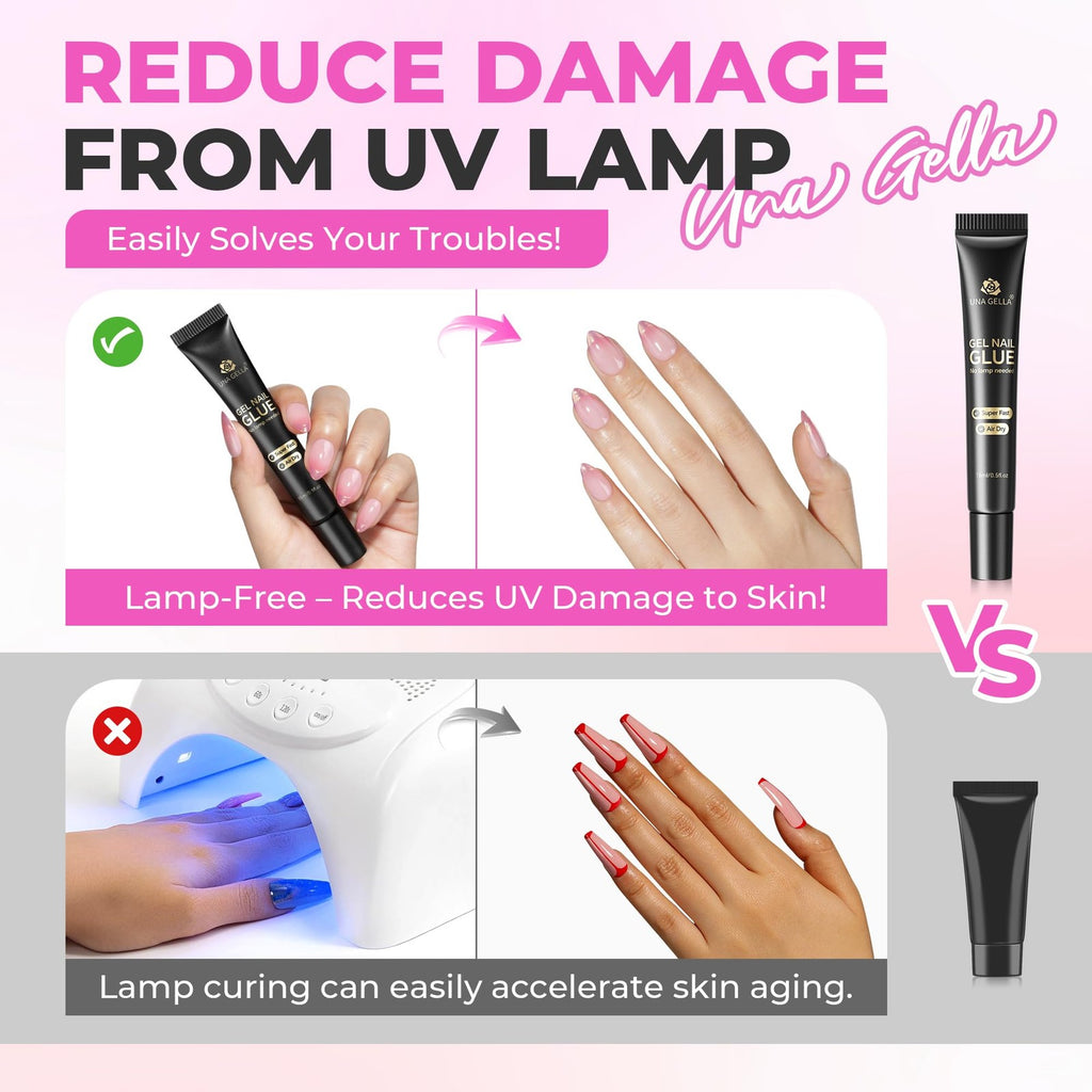 Super Strong Gel Nail Glue No UV Light 15ml for Press-On & Acrylic Nails