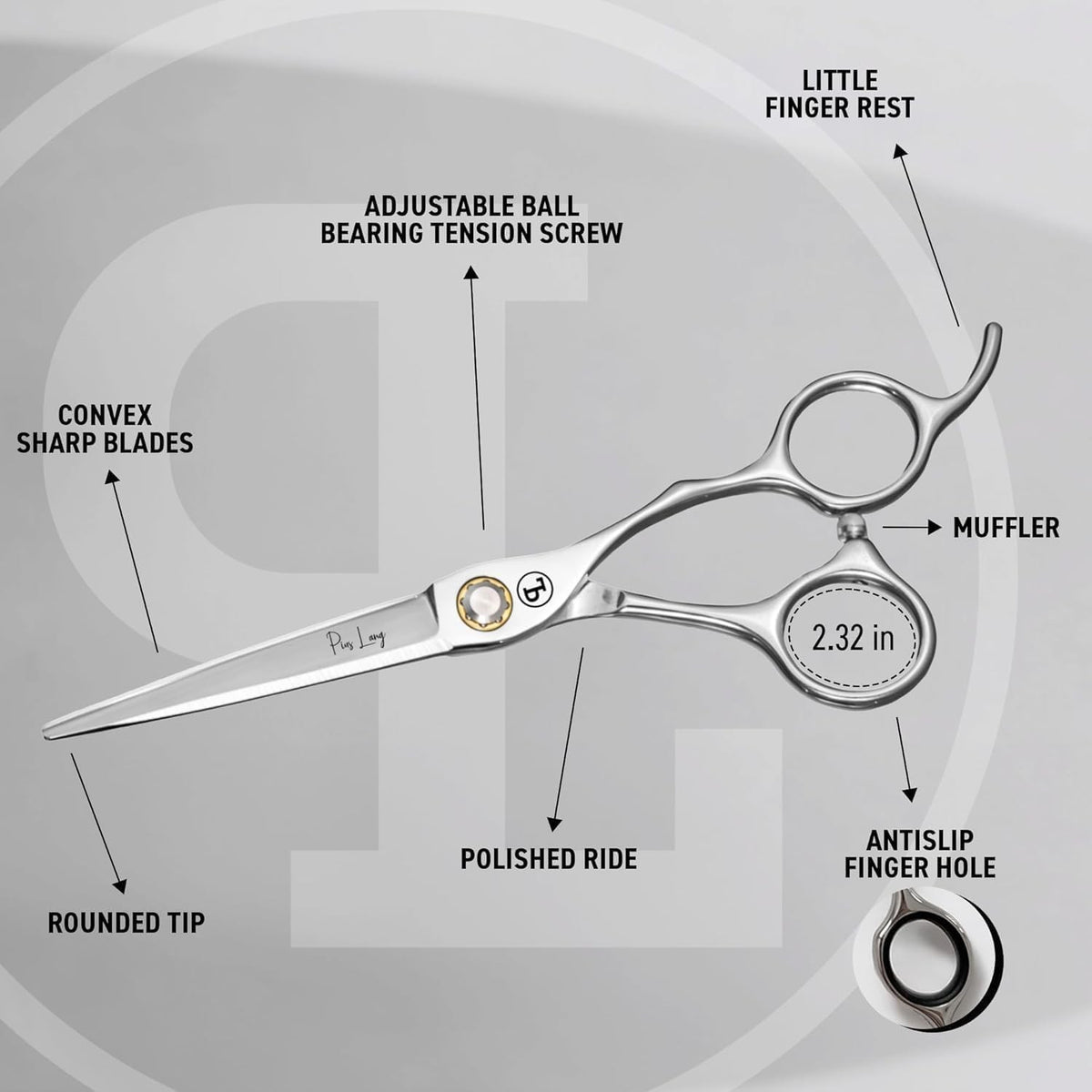 Professional Hair Cutting Scissors 6.5 inch - Premium Barber Shears for Stylists & Home Use