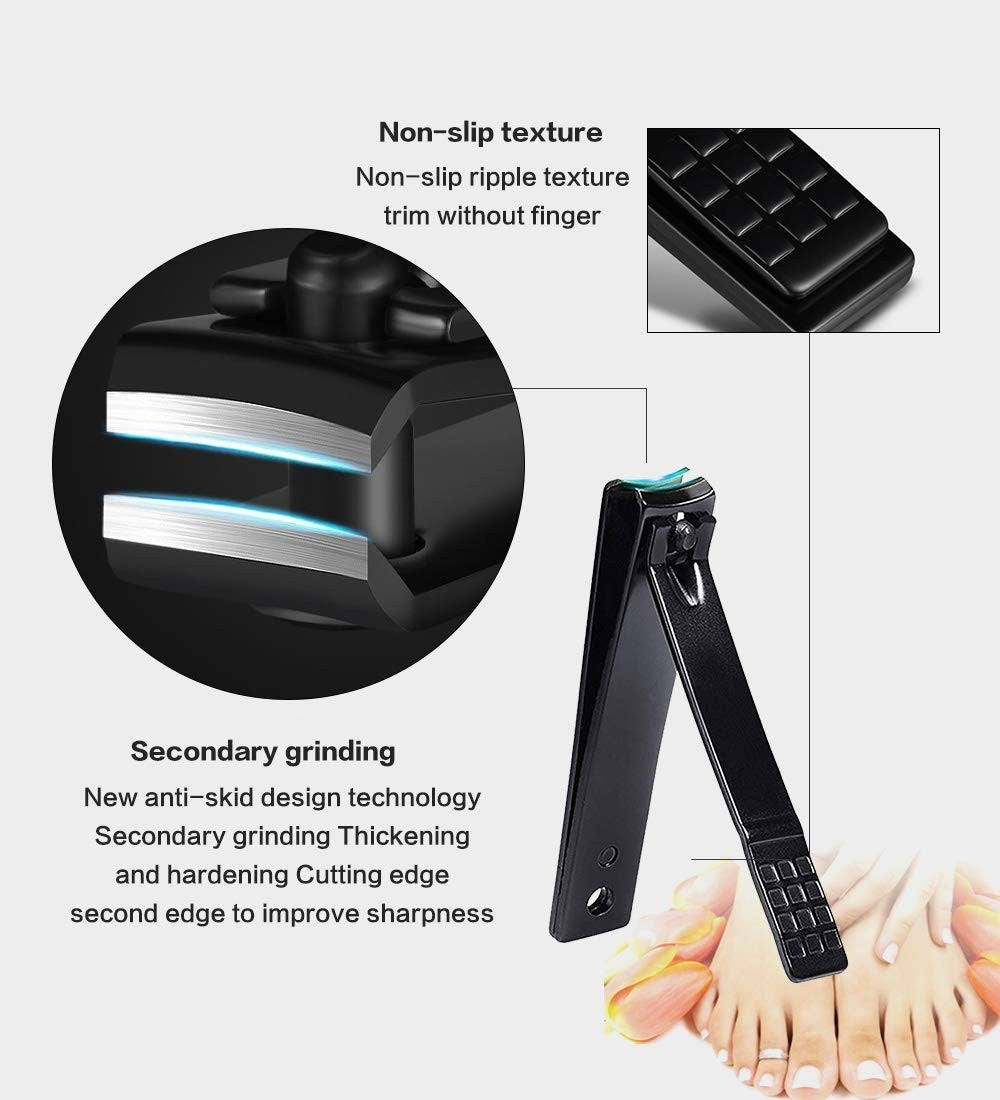 12-Piece Manicure and Pedicure Kit with Stainless Steel Nail Clippers and Tools