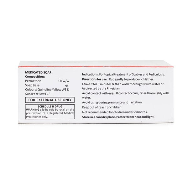 Antiparasitic Bar Soap for Scabies Treatment - 75g, Pack of 2