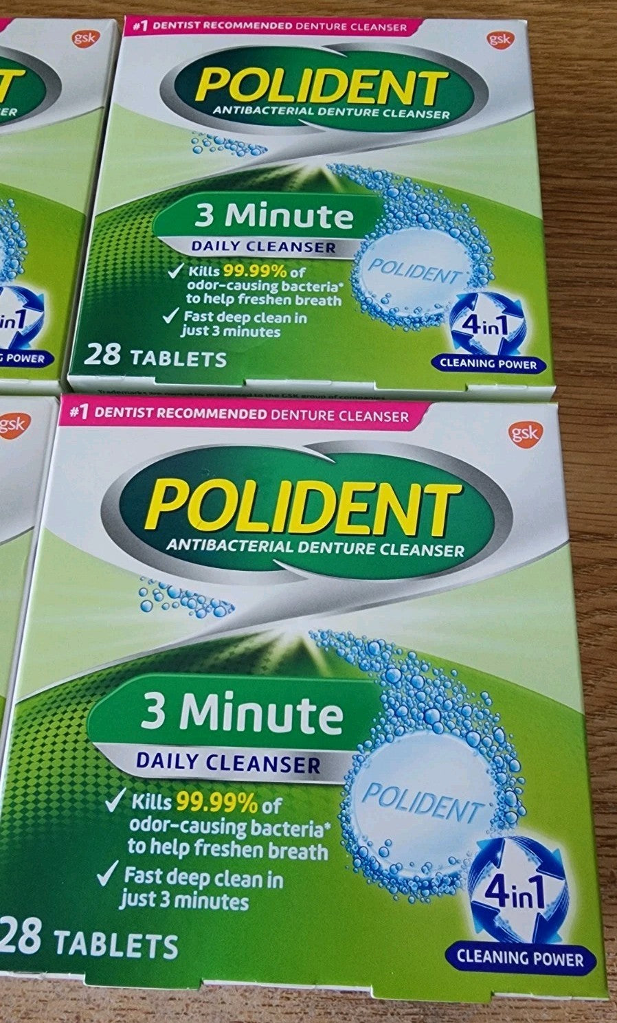Denture Cleaning Tablets - 28 Count, Fast-Acting 3 Minute Cleanser