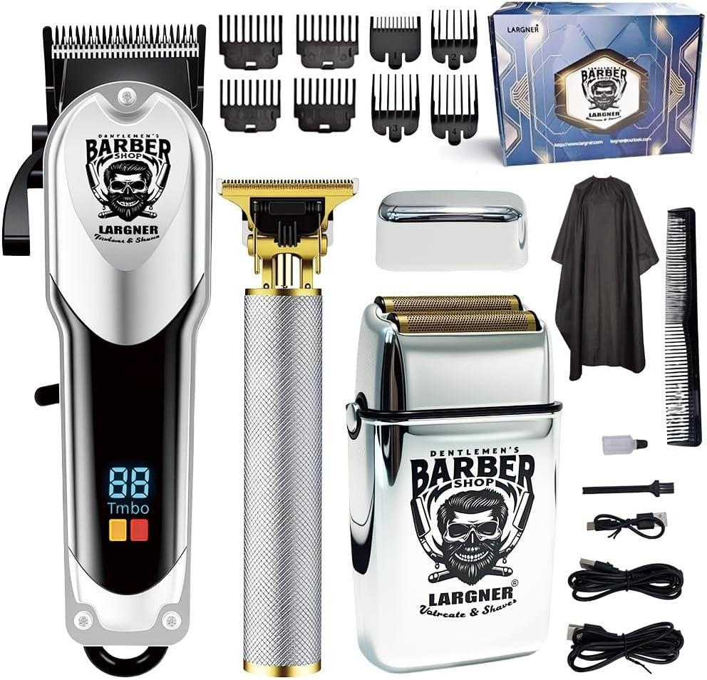 Professional Hair Cutting Kit for Men Wireless Trimmer & Shaver Set