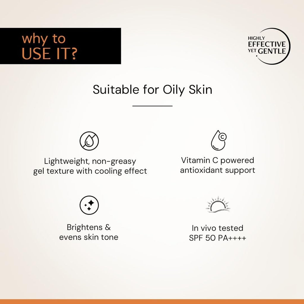 Deconstruct 5% Vitamin C Gel Sunscreen SPF 50 PA++++ for Oily Skin 50g