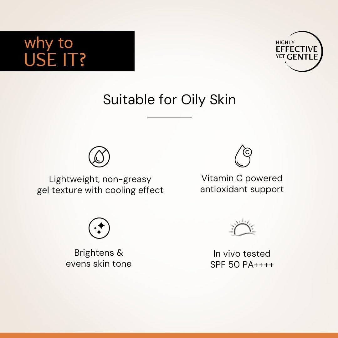 Deconstruct 5% Vitamin C Gel Sunscreen SPF 50 PA++++ for Oily Skin 50g