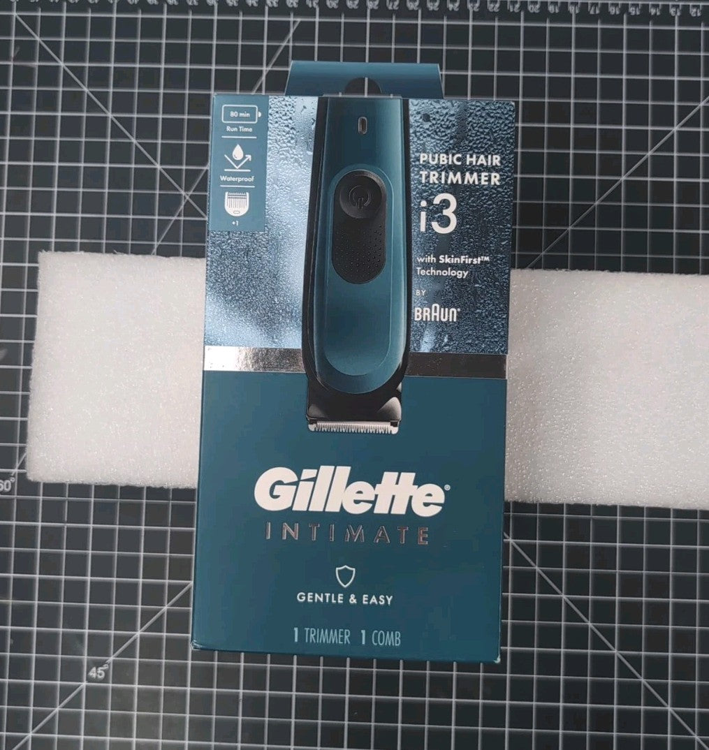 Men's Waterproof Electric Pubic Hair Trimmer - Gillette Intimate i3