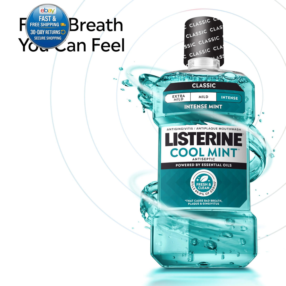 Antiseptic Mouthwash for Fresh Breath and Gum Care - 8.5 Fl Oz