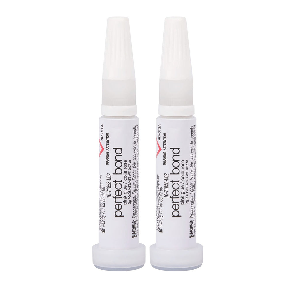 Super Strong Nail Glue - Clear, Quick Dry, 2 Tubes for Natural & Artificial Nails