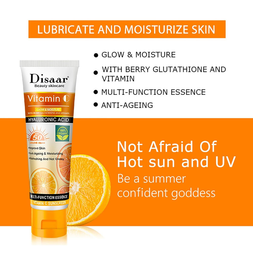 Vitamin C Sunscreen SPF50 with Orange Extract - Moisturizing UV Protection 50g