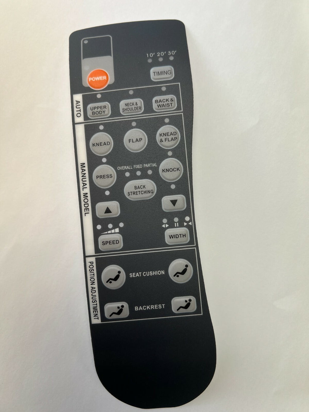 Massage Chair Remote Control Sticker Decal - Face Mark Replacement Part