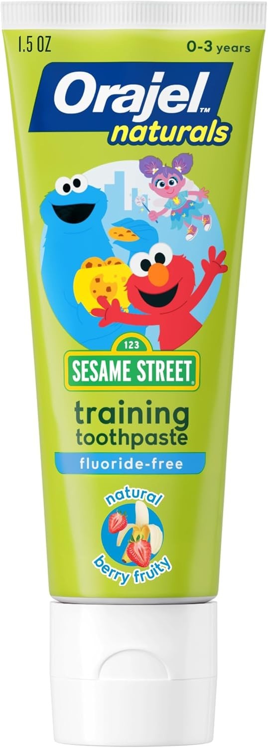 Kids Fluoride-Free Berry Toothpaste with Elmo - Natural Baby Oral Care 1.5 oz