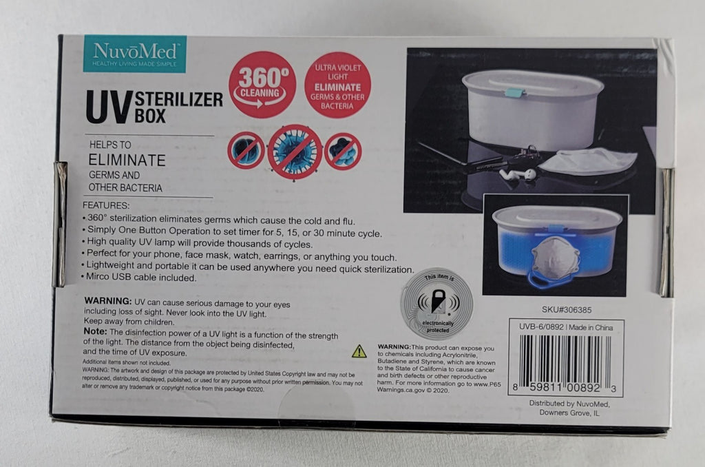 UV Sterilizer Box Germ and Bacteria Eliminator for Home & Travel