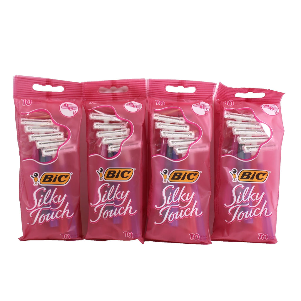 Disposable Razors - 4 Pack BIC Silky Touch Twin Blade Women’s Shaving Set
