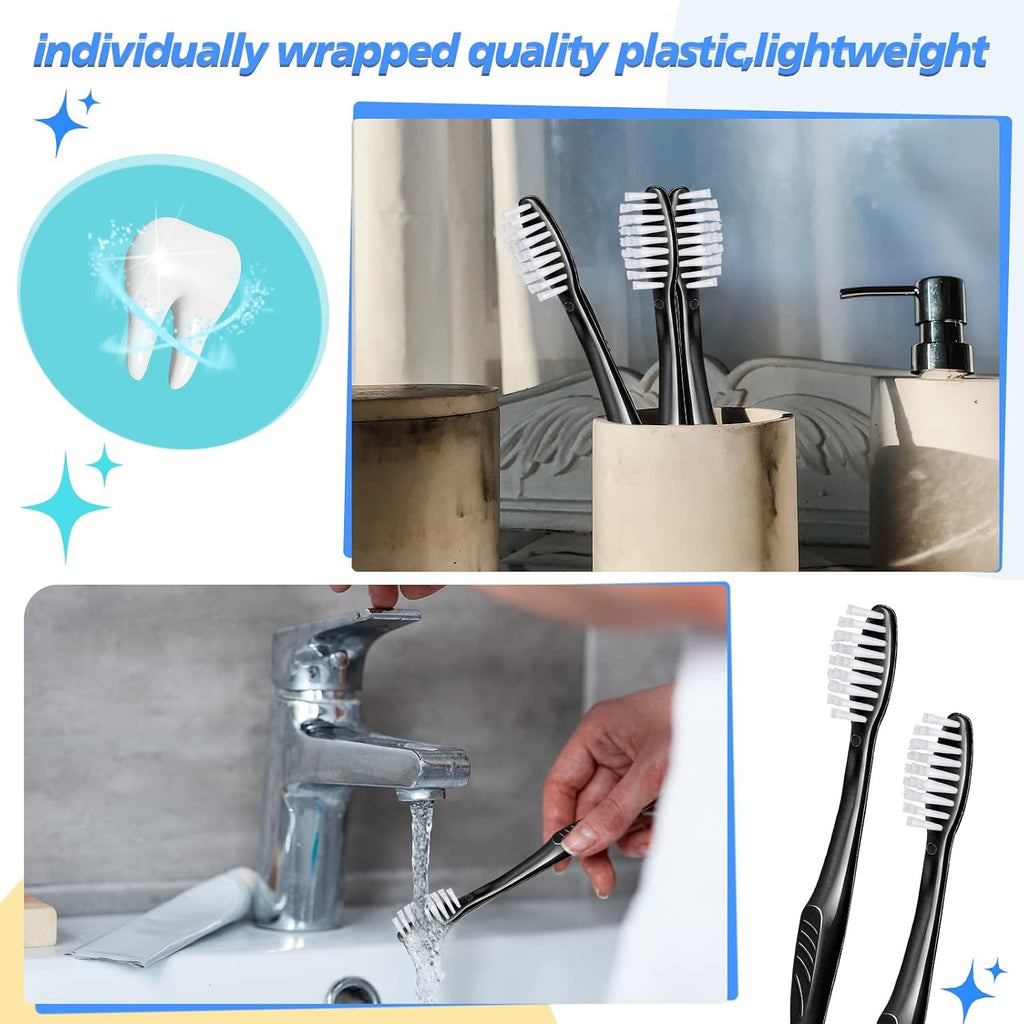 Disposable Soft Bristle Toothbrushes 500 Pack Individually Wrapped