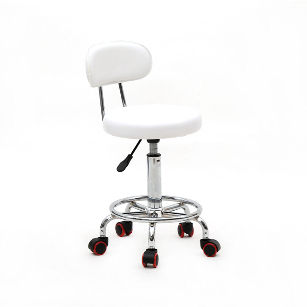 Hydraulic Rolling Swivel Salon Stool with Back and Adjustable Height