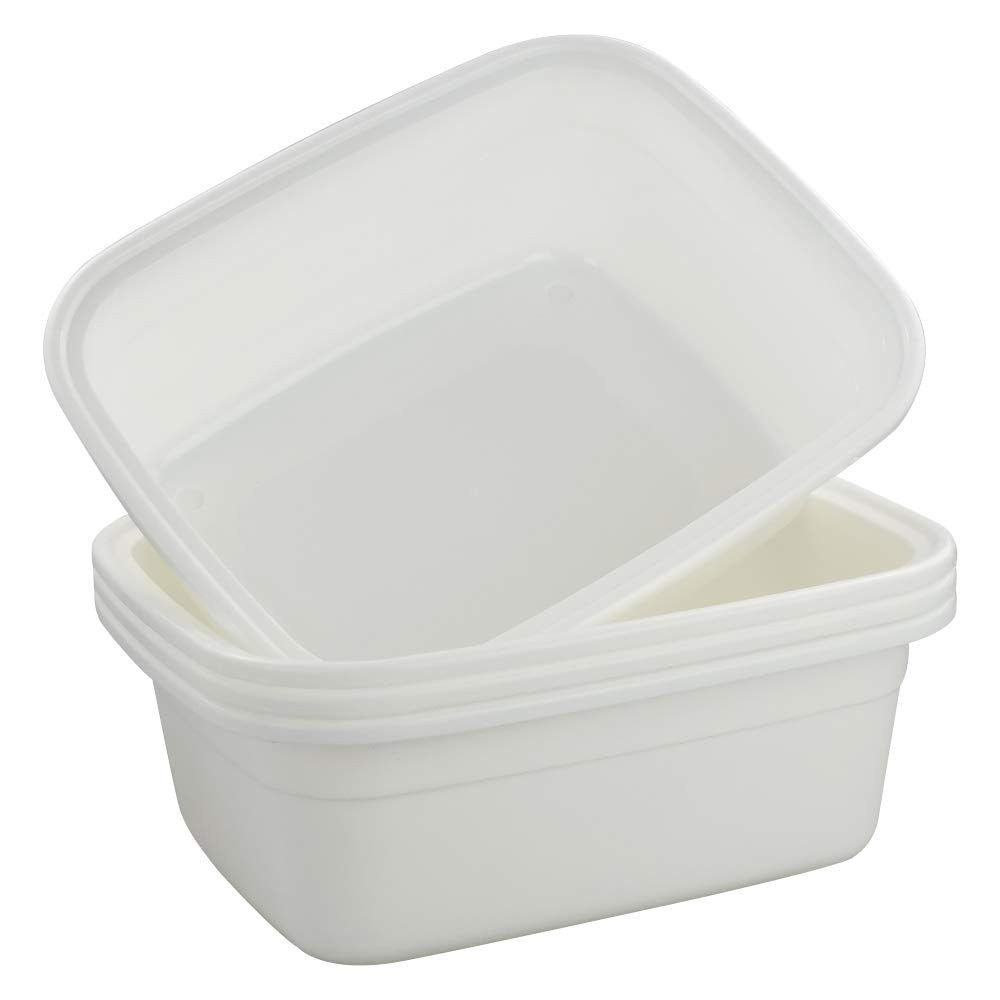 12 Quart Plastic Wash Basin Set White Multipurpose Dish Pan Utility Tubs