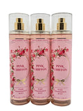 Bath & Body Works Pink Chiffon Fragrance Mist Set - 3 x 8 oz Body Sprays