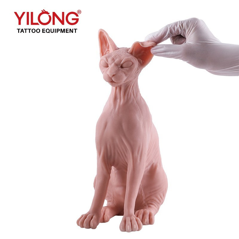 High Simulation Silicone Cat Model Tattoo Practice Skin Premium Rubber