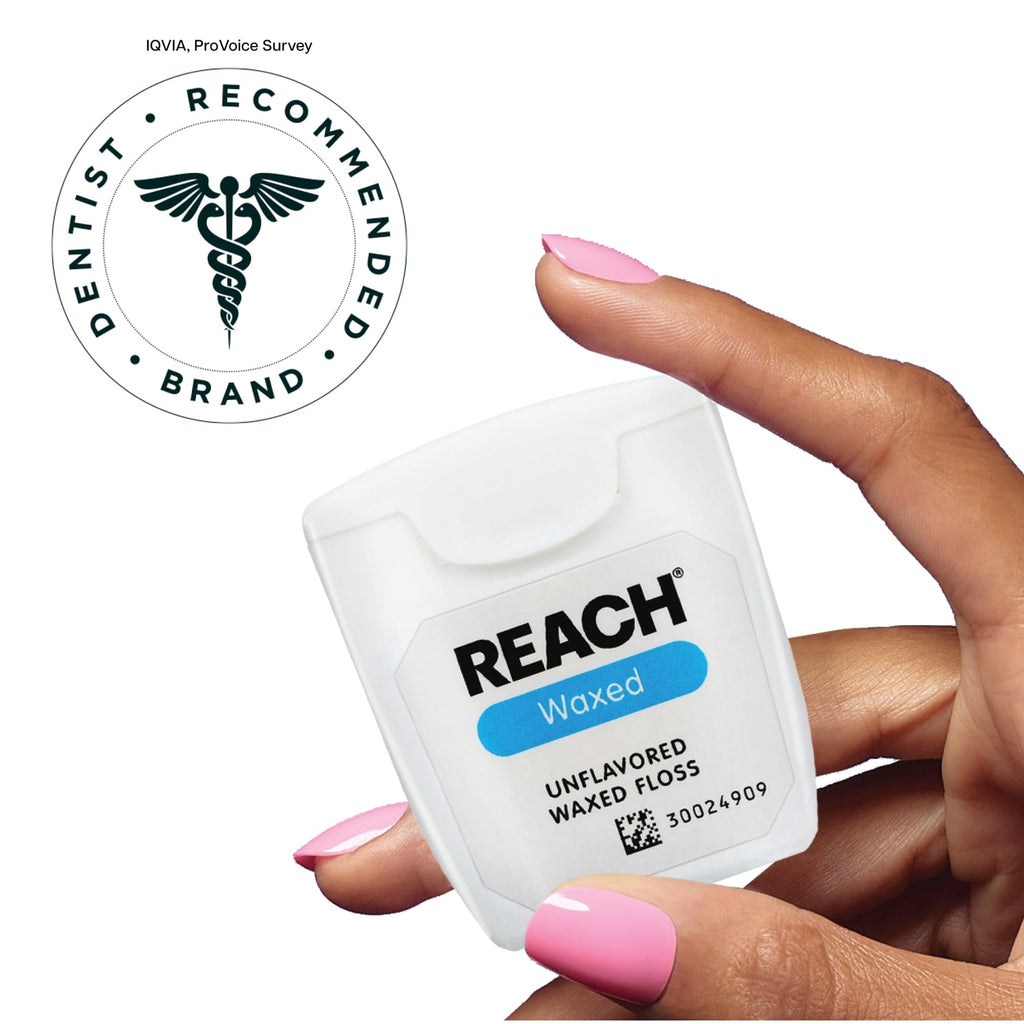 Unflavored Waxed Dental Floss Pack of 6 - Shred Resistant, 165 Feet Each