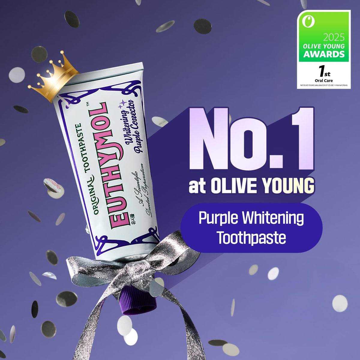 Purple Whitening Toothpaste for Yellow & Sensitive Teeth - 3.7 fl oz