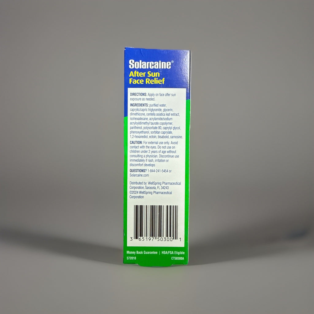 Solarcaine After Sun Face Relief Gel - Cooling & Hydrating 1.5oz - Pack of 2