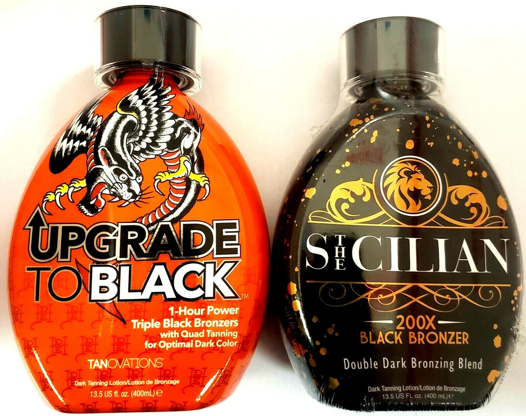 Black Tanning Bed Lotion with Bronzer & Skin Firming - Ed Hardy Upgrade