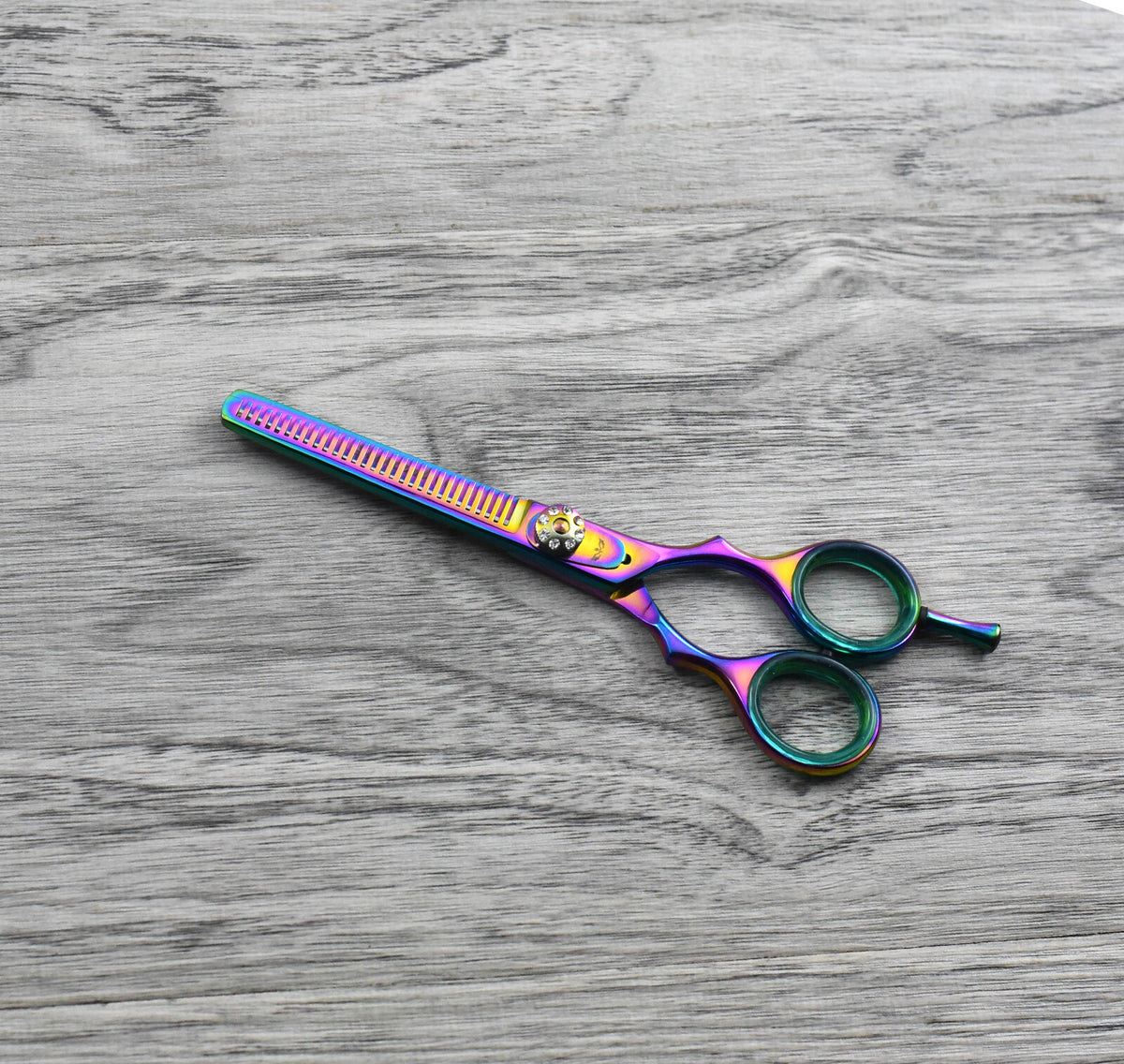 Professional Hairdressing Thinning & Cutting Scissors Set 5.5" with Razor & Pouch