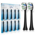 Electric Toothbrush Replacement Heads 10-Pack for Aquasonic Series - Medium Bristle