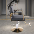 Salon Barber Chair with Hydraulic Pump & Footrest - Adjustable Modern Styling Seat