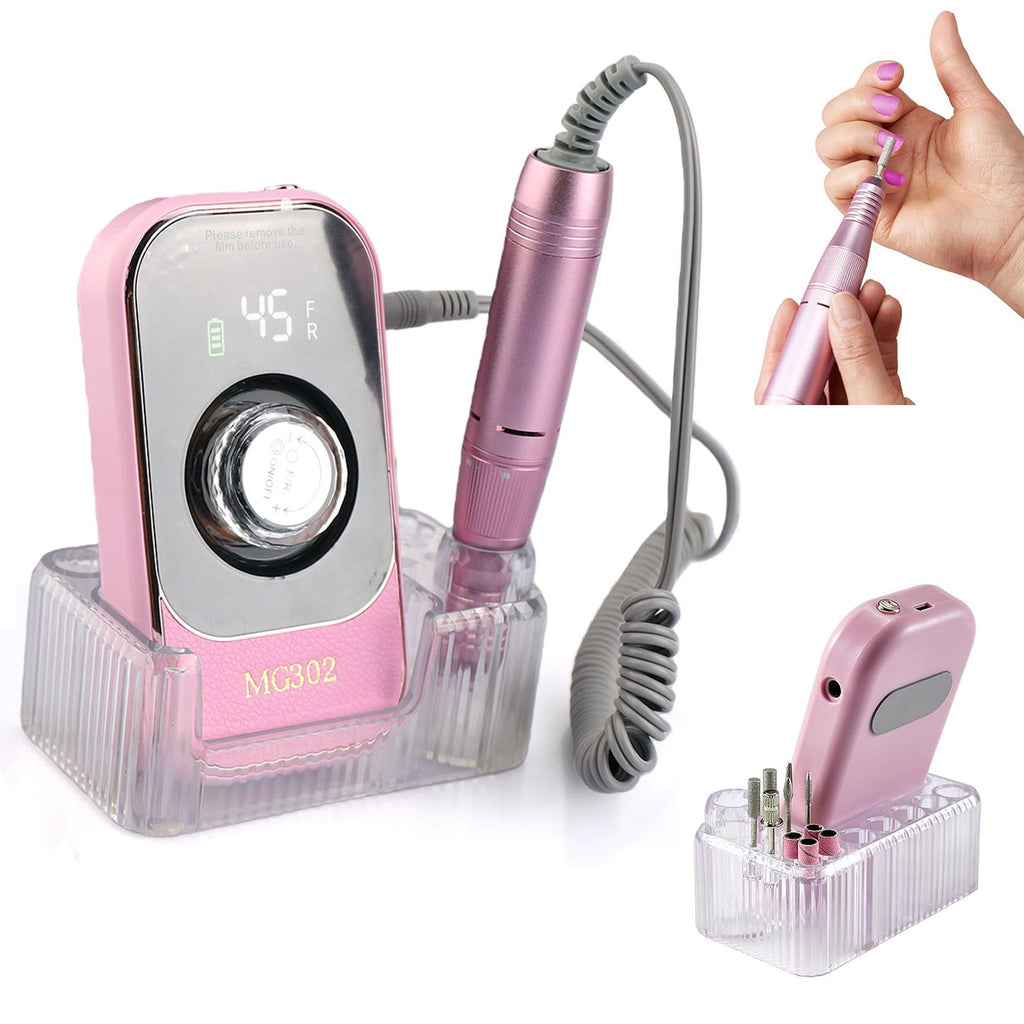 Rechargeable Portable Nail Drill Machine 45000RPM for Manicure & Pedicure
