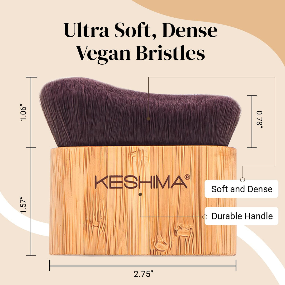 Large Self Tanner Brush for Face & Body - Makeup & Sunless Tan Applicator