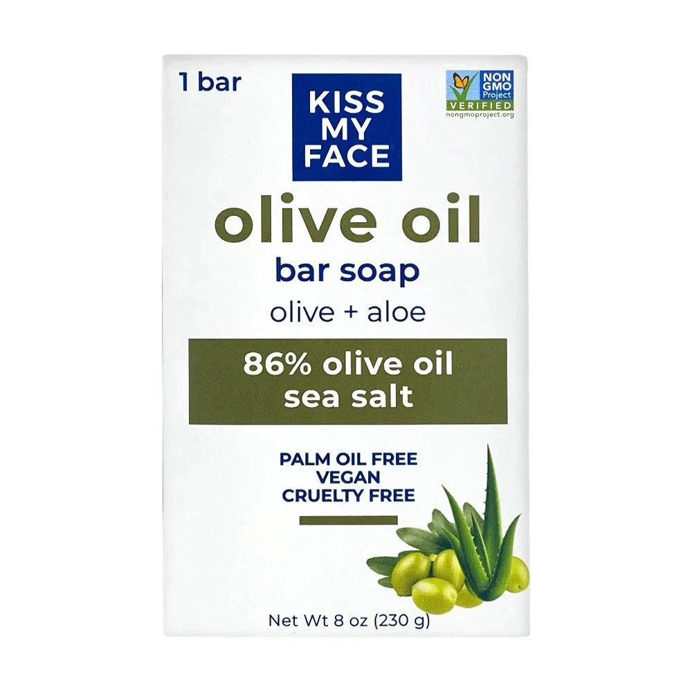 Olive Oil & Aloe Bar Soap Pack of 6 - Gentle Hydrating Cleansing Bars