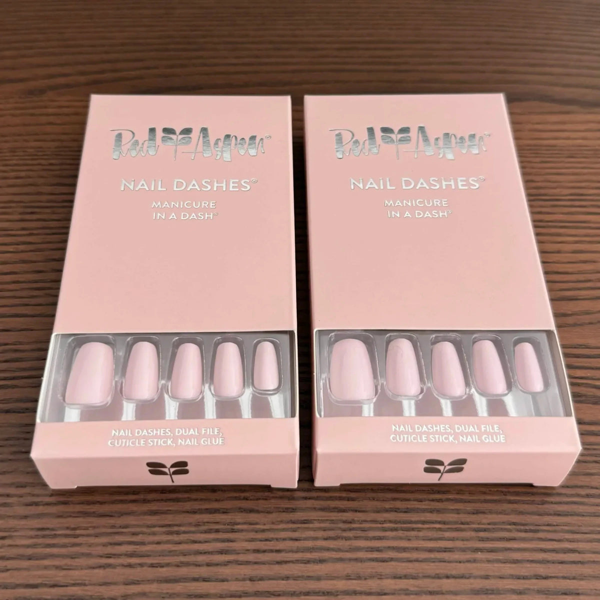 Red Aspen Nail Dashes Press-On Nails Medium Coffin 2-Pack - On Point & Brier