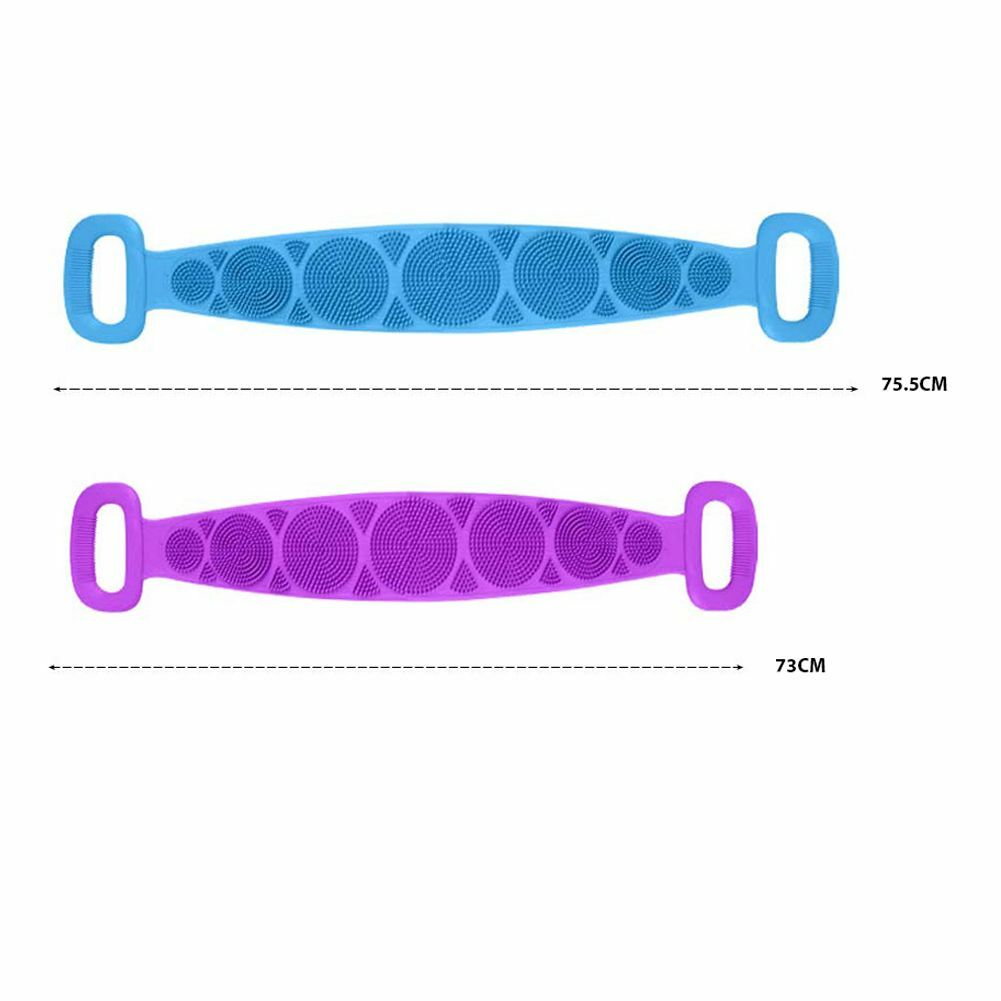 Silicone Shower Back & Body Scrubber Set - 2 Pack, Blue & Purple
