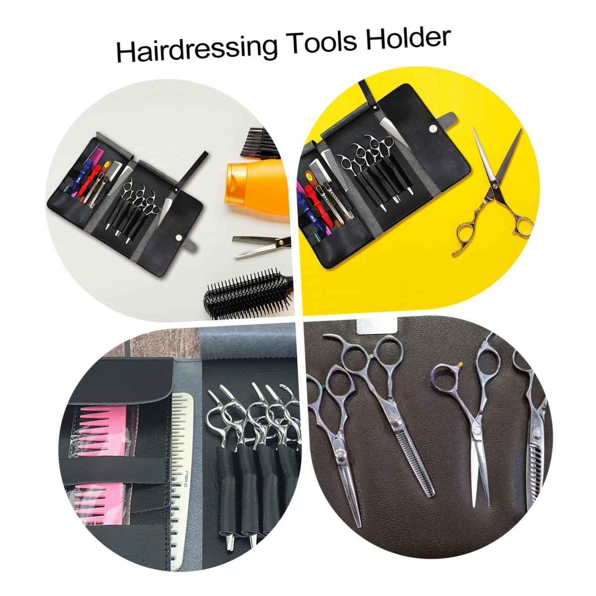 Hairdressing Scissor Holder Case 2PCS Professional Barber Tool Pouch