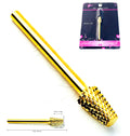 Gold Cone Shape Carbide Nail Drill Bit for 3/32 Inch Electric Nail Art