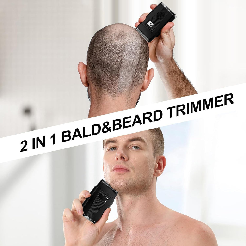 Men's Foil Electric Shaver with Powerful Motor & Head Trimmer - Cordless Rechargeable