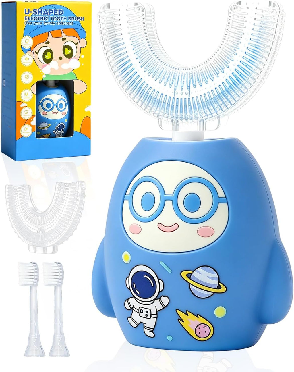 Kids U-Shaped Electric Sonic Toothbrush with 360° Full Mouth Cleaning